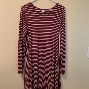 Long sleeve tee shirt dress